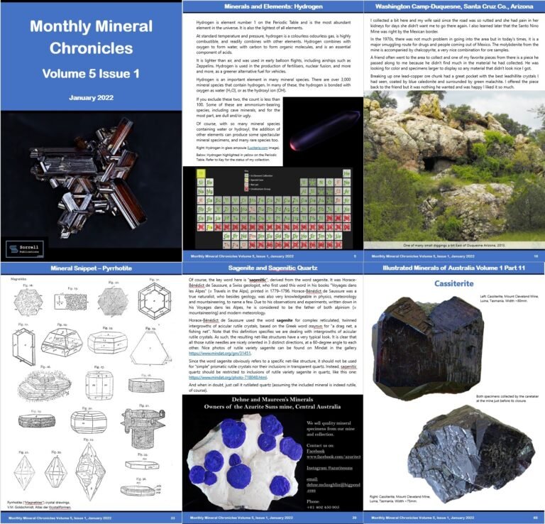 Monthly Mineral Chronicles Vol 5 No 1