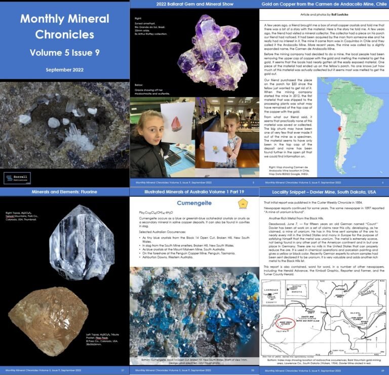 Monthly Mineral Chronicles Vol 5 No 9