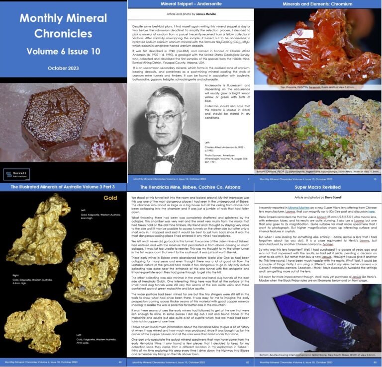 Monthly Mineral Chronicles Volume 6 Issue 10