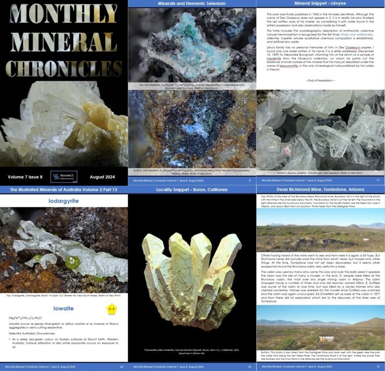 Monthly Mineral Chronicles Volume 7 Issue 8
