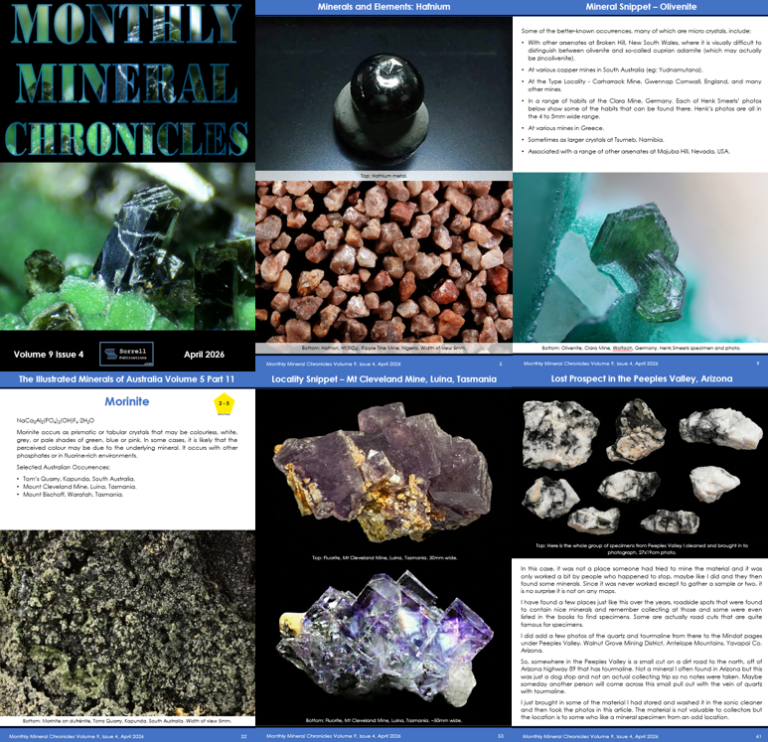 Monthly Mineral Chronicles Volume 9 Issue 4